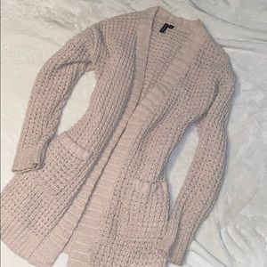 Woven Cream Sweater Cardigan
